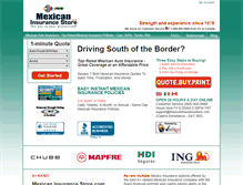 Tablet Screenshot of mexicaninsurancestore.com